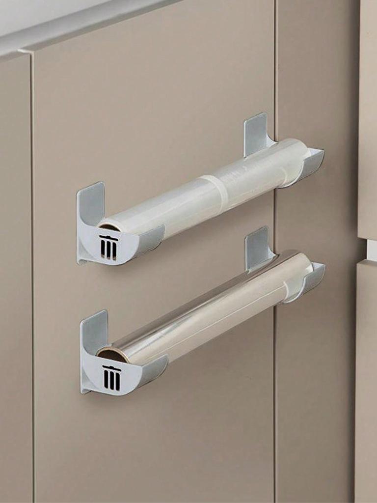2pcs No Punching Trash Bag Dispenser Plastic Bag Holder, Home Organization Kitchen Organizers And Storage