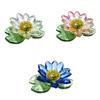 Decorative Color Crystal Lotus Figurine Simulation Clear Lotus Flower Collectible  Home Decor