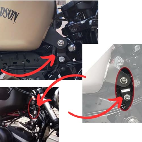 Harley Davidson 28-76mm Gas Tank Lift Up Bracket Kit XLH Sportster 883/1200 48 72 Iron Roadster Chopper Custom (51mm)