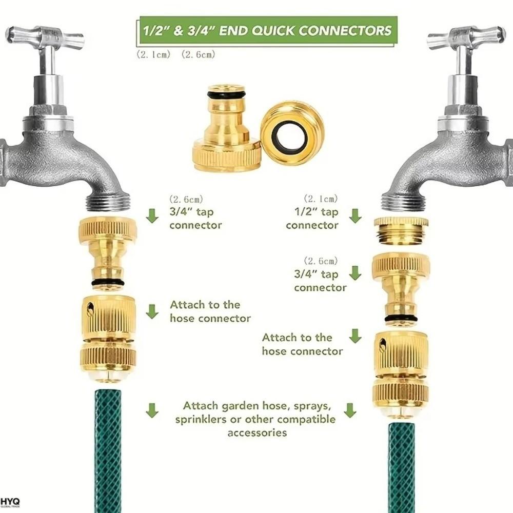 Aluminum Alloy Hose Quick Connector Quick Connect Drip Irrigation Connector for Garden Pipes