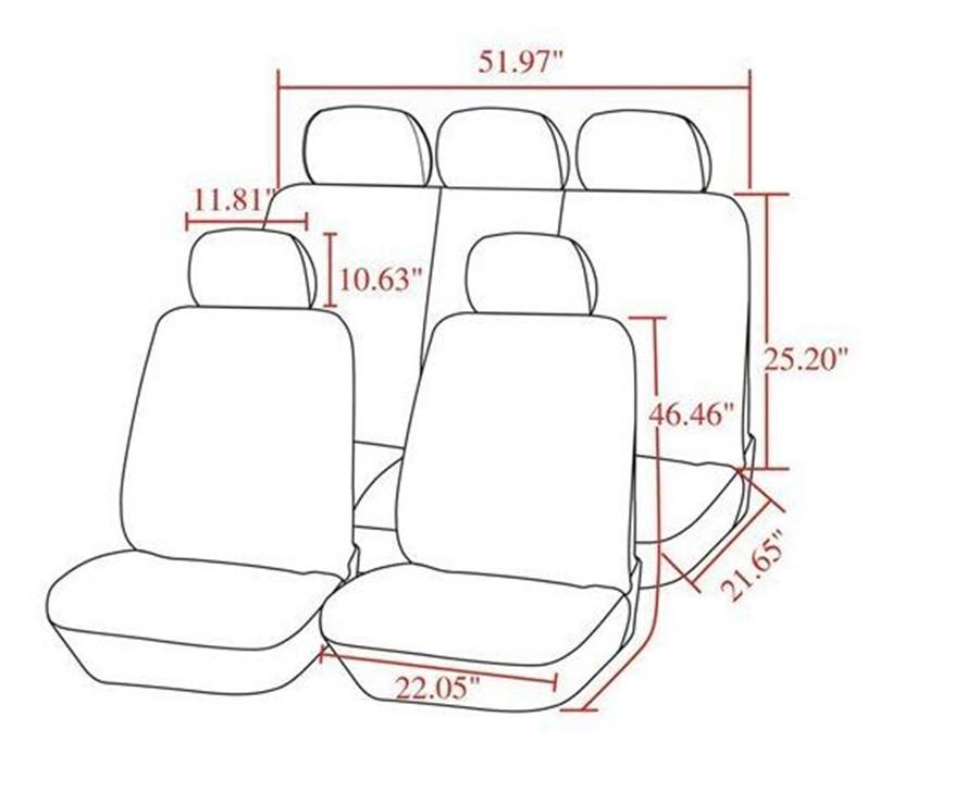 Universal Car Seat Covers Full Set Cushions Interior Accessories & Seat Covers