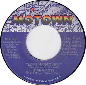 

7inch Record DIANA ROSS - Love Hangover M1392F MOTOWN 1976 US Soul/Funk Used