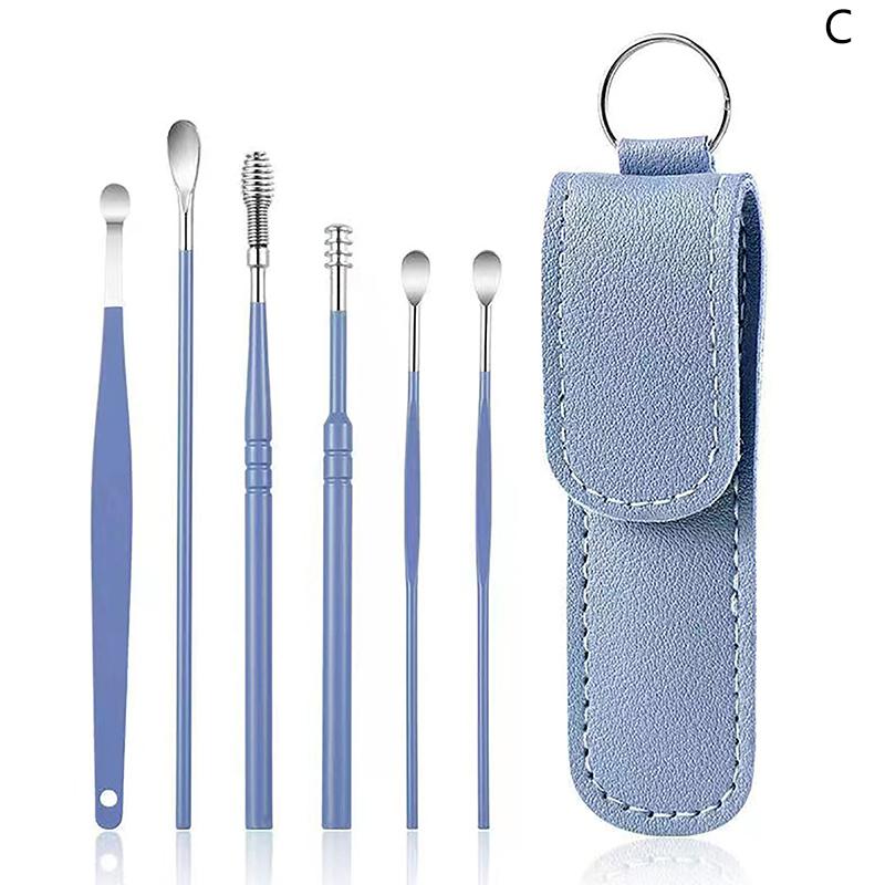 6 Stück Ohrreiniger-Sets, Earpick-Sticks, Ohrenschmalzentferner, Earpick-Reinigung, Ohrreiniger-Löffel, Earpick-Schönheitszubehör-Sets, Werkzeuge