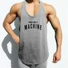 Muscleguys TRAIN LIKE A MACHINE Gym Tank Tops Men Running Vests Fitness Clothing Mens Bodybuilding Stringer Tanktop Summer Sports Clothing