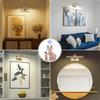 Tassuowell Rechargeable Picture Light with Remote Control,12 Inch Brass Finish Adjustable Wireless Art Lighting Fixture,Painting Lights with Timer,3