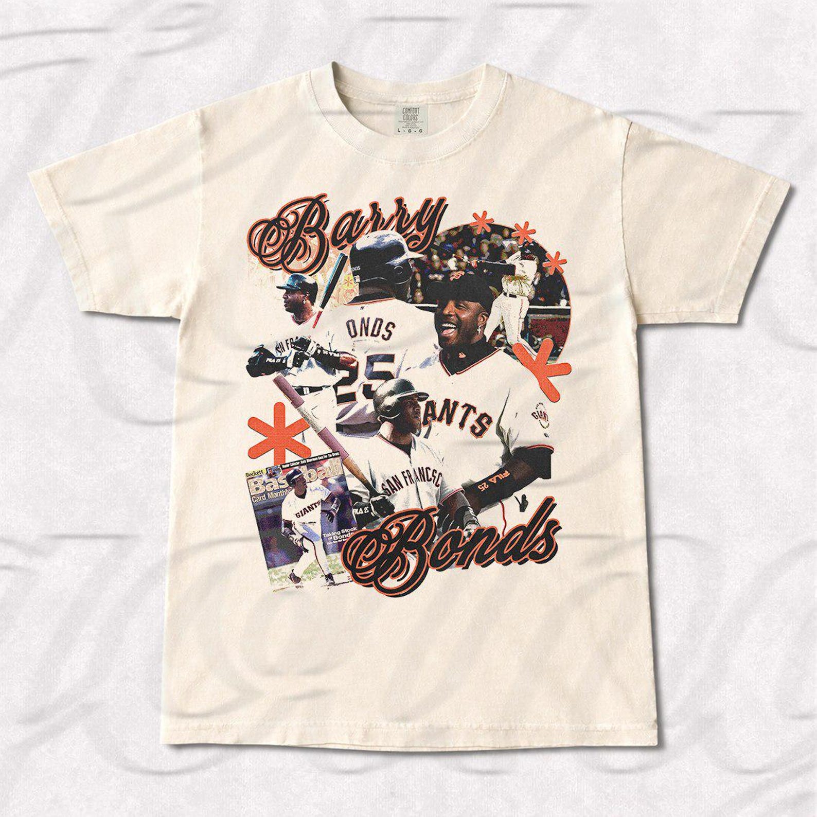Barry Bonds Vintage Baseball T-Shirt: Unisex Heavy Cotton Tee FD 4XL