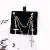 Punk Cross Drop Earrings With Alloy Metal For Womens Fashion Accessories