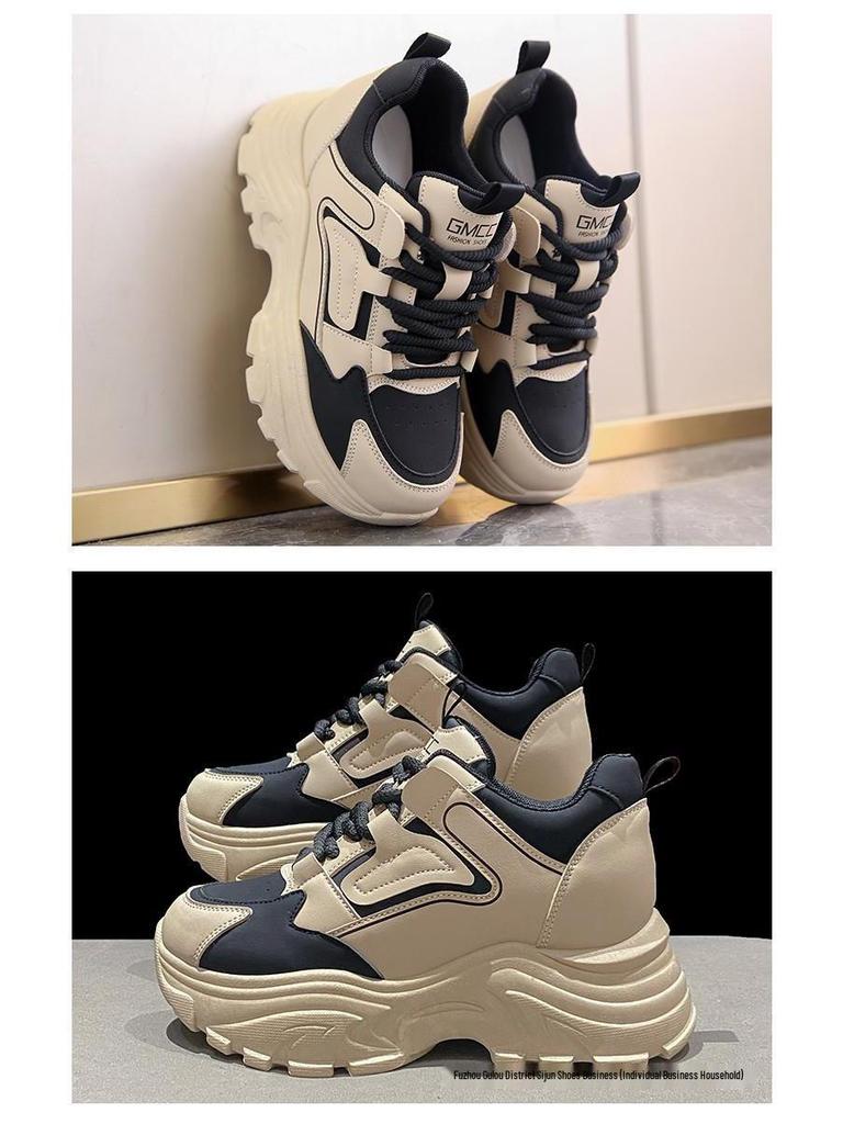 Women's 2024 Spring Dad Sneakers: Lightweight, Thick-Soled, Height-Boosting, Stylish Streetwear