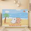 Cute Pet Door Mat Door Scraping Dirt Mat Household Non-slip Wear-resistant Clipped Silk Floor Mat