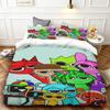 3pcs Duvet Cover Set Sprunki Cartoon Bedding Set Comforter Cover Queen King Full Size for Bedroom Home Decor