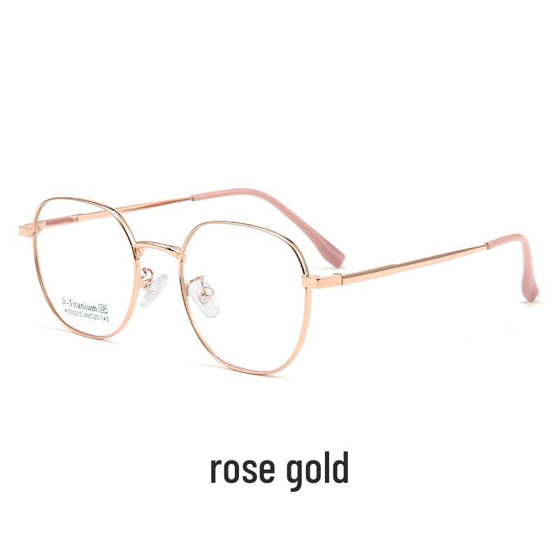 Danyang KO33010K Women's Polygon Retro Eyeglass Frame - Ultralight Non-Magnetic Titanium