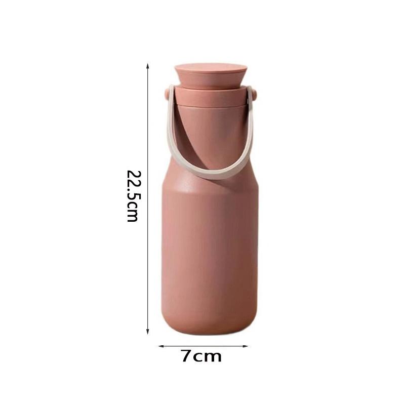 JUSTINLAU Vacuum Flasks Portable Insulated Cup Ins Style 304 Stainless Steel Water Cup Outdoor Car Hand-held Cup Thermos Bottles