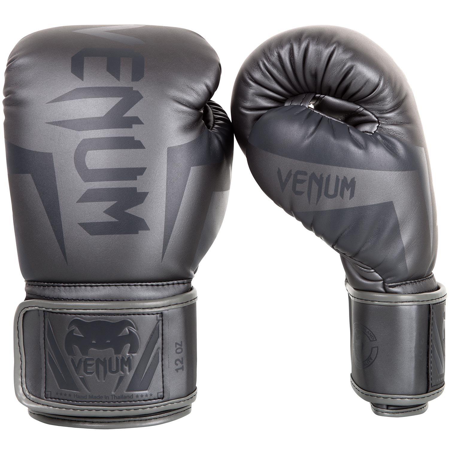 

Боксерские перчатки Venum Elite 12 унций - Серый/Серый -