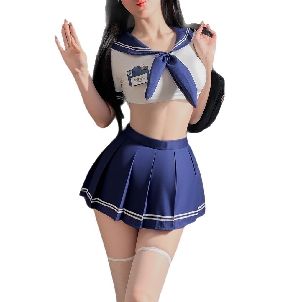 Pure Lust Sexy Lingerie Campus Cute Pleated Skirt Sailor Uniform Seduction Cosplay Suit