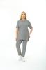 Damemote i stor størrelse treningsdresssett med korte ermer, elastisk midje, splitt, komfortabel, dobbel camisole-dress