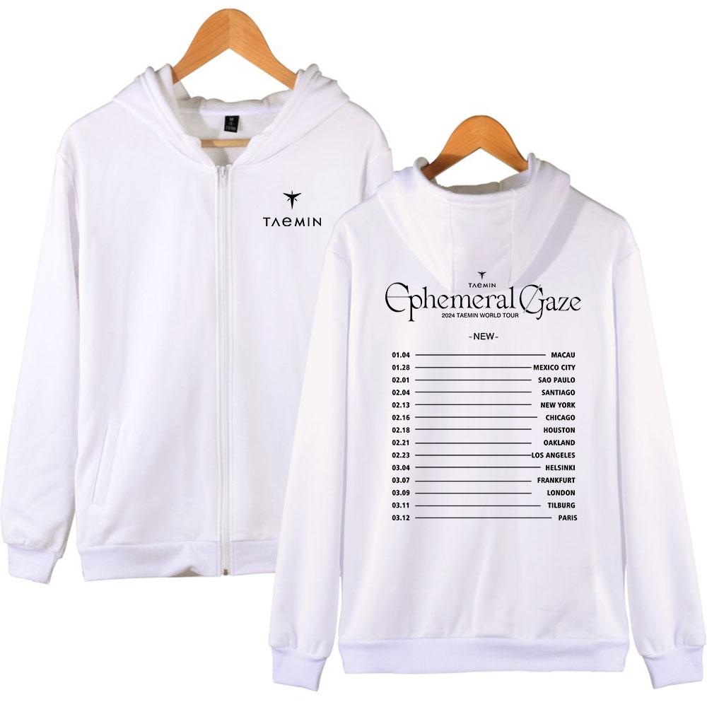 Felpa Casual Unisex Taemin Lettere Effimere Stampata Felpa con Cappuccio Moda Hip Hop Abbigliamento Street