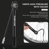 MTB Road Bike Inflator With Gauge Portable Aluminum Alloy Hand Tire Air Inflator Bicycle Pump For AV FV Presta Schrader Valve