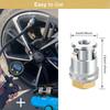 Brass Self Locking Tire Air Chuck Tire Inflator Clip Simple To Use Designed for Leak Proof Performance & Easy Operate