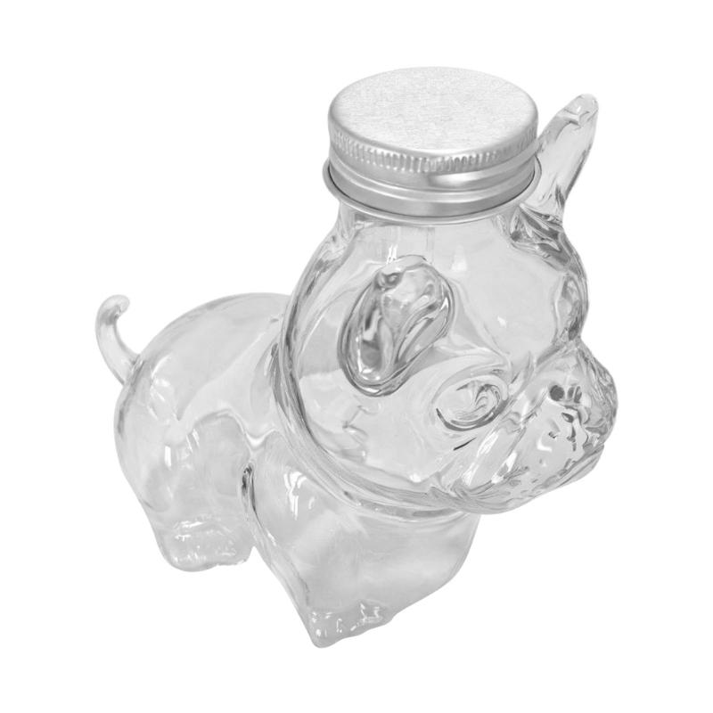 Transparent Dog Treat Jar Easy To Cleaning Dishwasher Safe Glass Container For Kitchen Countertop Storage