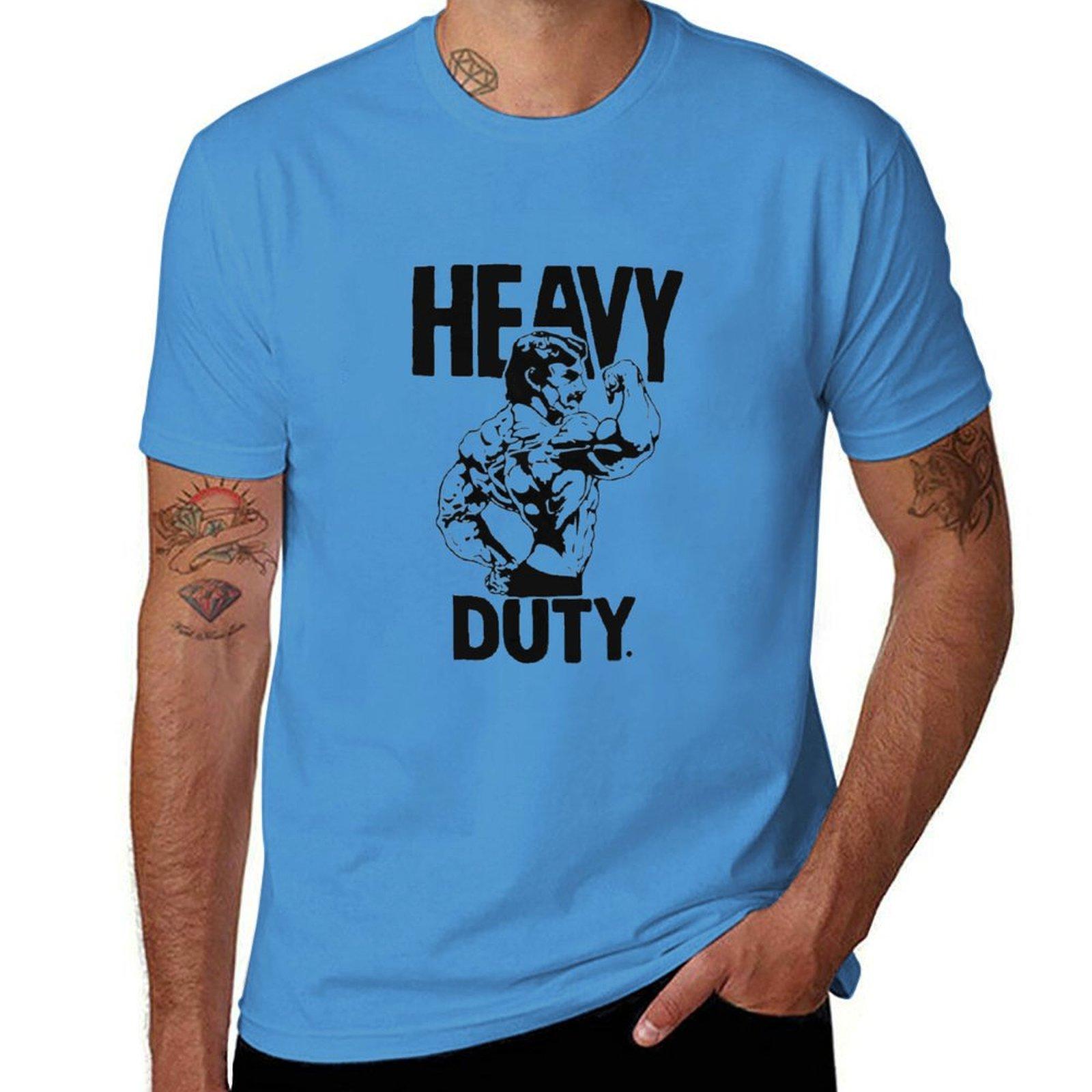 

Футболка с логотипом Mike Mentzer Heavy Duty корейская мода черная с коротким рукавом футболка sublime Мужская футболка S