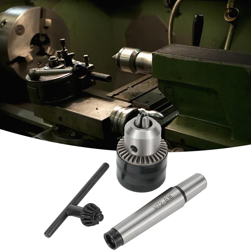 5/64\'\' To 1/2\'\' Drill Chuck Tool With MT2 Morse Taper Arbor and Key For Lathe