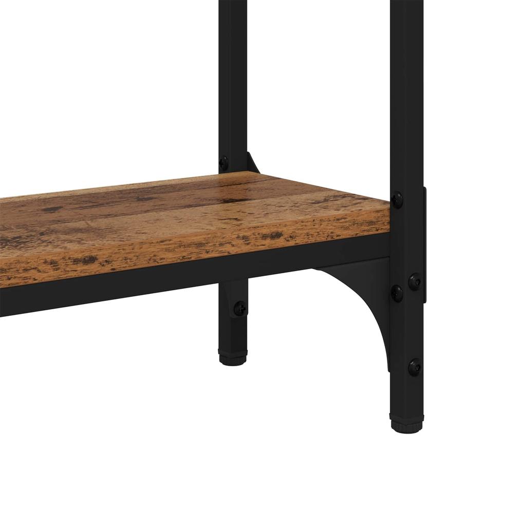 Console Table with Shelf Rustic Wood Look 75 x 22.5 x 75 cm Engineered Wood