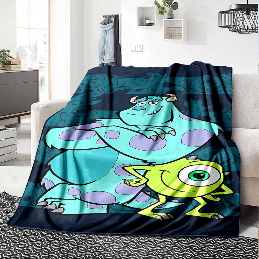 Monsters University Adventure Gift Blanket Soft Warm Cozy Great Picnics Four Seasons Multipurpose Digital Print Unique Gift for Family Camping Y7