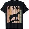 Caracal Vintage Caracal Cat Retro Wild Cat Zoology Men Kids T-Shirt