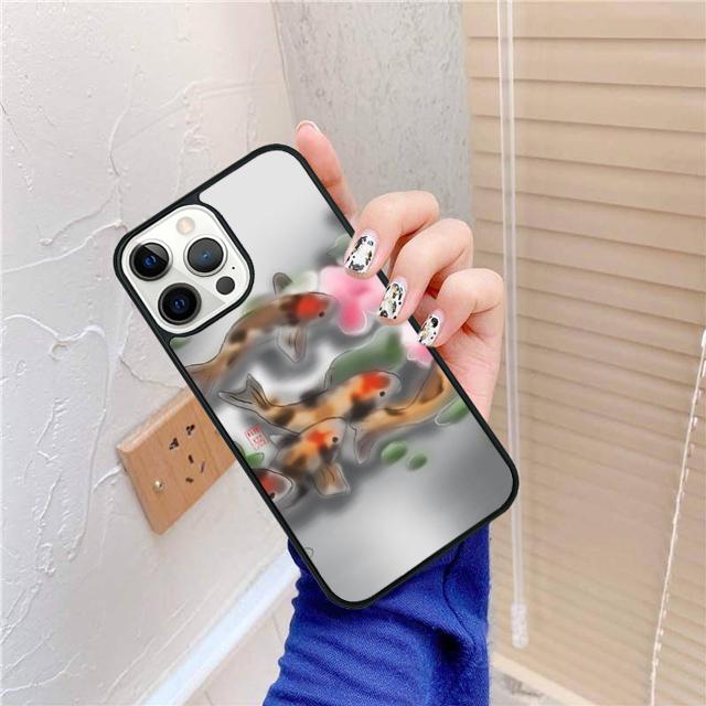 Koi Carp Fish Phone Case Cover For iPhone 17 Air 15 16 14 13 12 Pro Max 11 Pro Max Plus Coque Shell