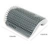 Plastic Cat Self Groomer Massage Comb Beauty Soft Brush Body Scratcher On Wall Corner