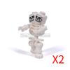 MOC Halloween Building Blocks Skeleton Army Knight Figures Flame Horse Medieval Vampire Furniture Assembly DIY Bricks Toys Gifts
