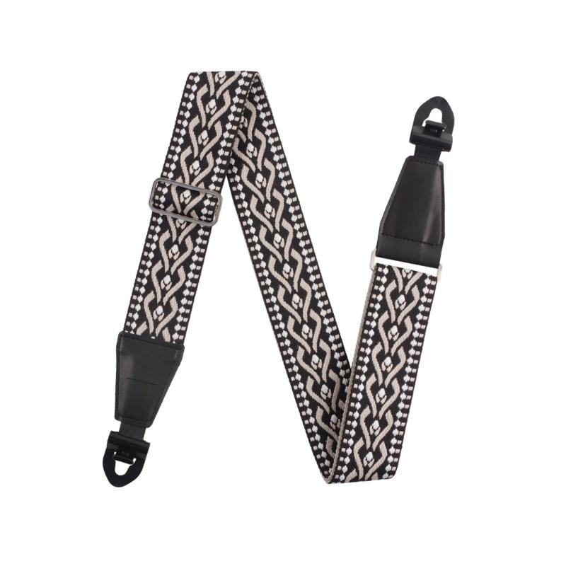 Adjustable Guitar Strap Acoustic Guitar Shoulder Belt Strap with Leather Ends Stringed Instrument Accessories