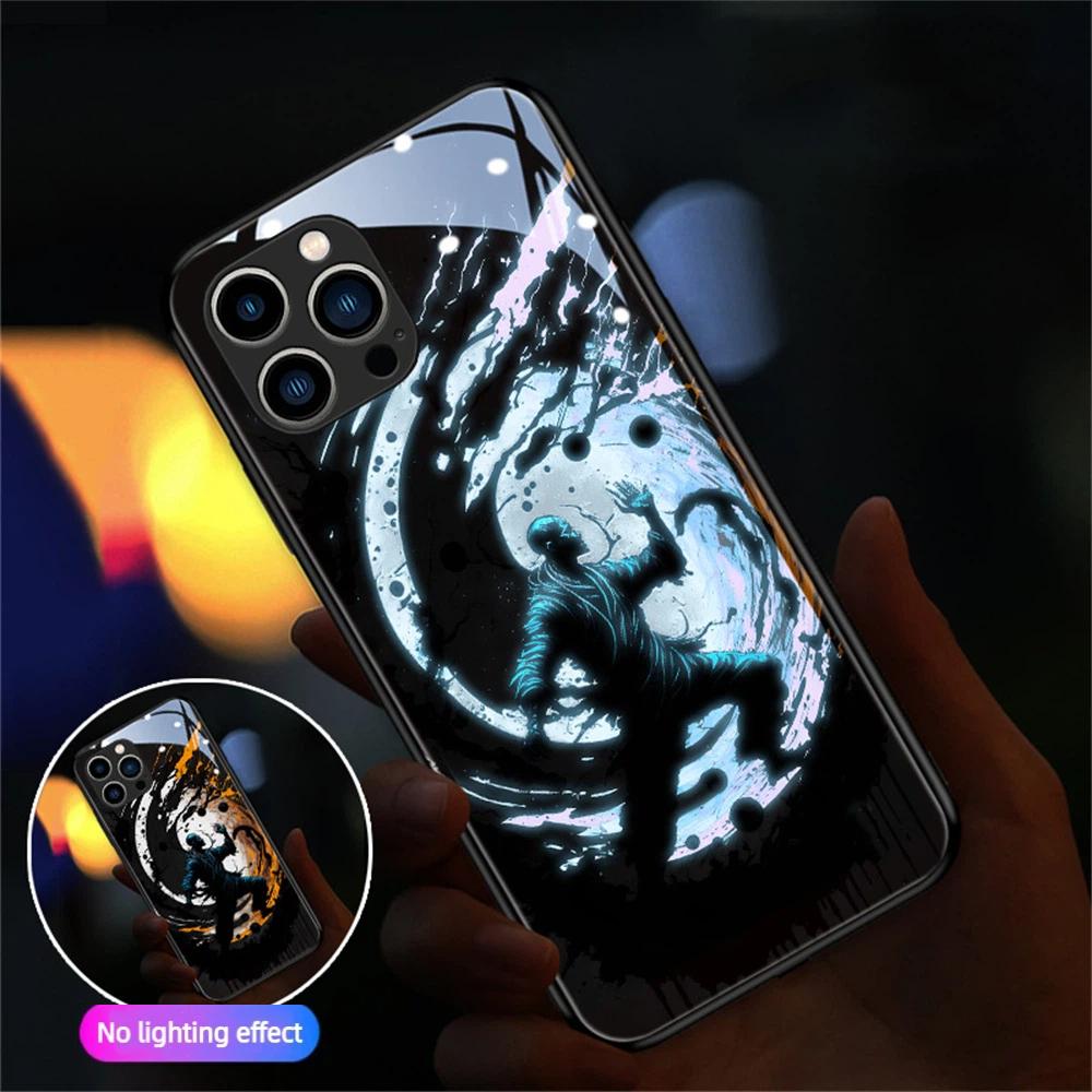 Eight Diagrams Voice Sensing LED Glowing Luminous Case for iPhone Samsung 【Style B】For Iphone SE (2nd/3rd Gen)