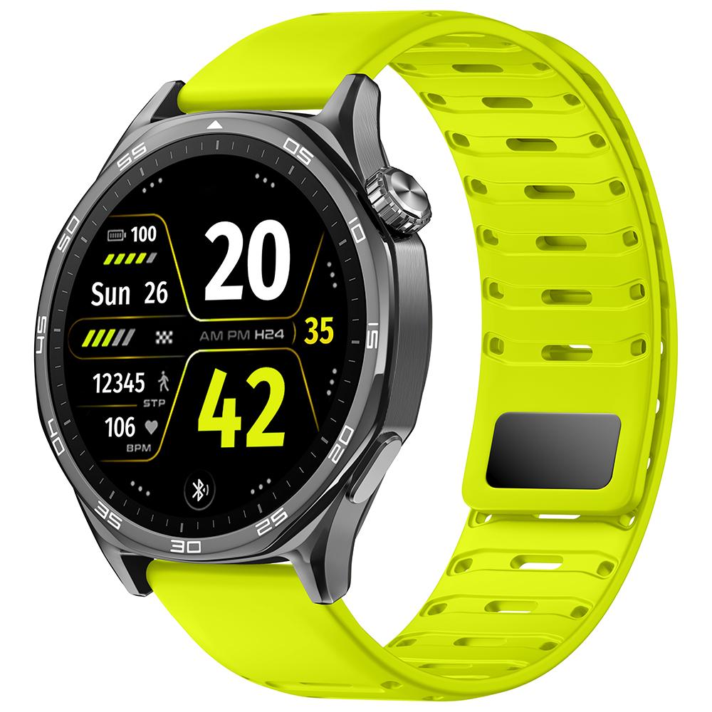 22mm Silicone Band for Huawei Watch 5/4/Pro/3 GT5 Pro/GT5 GT4 46mm Sports Magnetic Wristband for Amazfit Bip 5-6/Balance 2 Strap