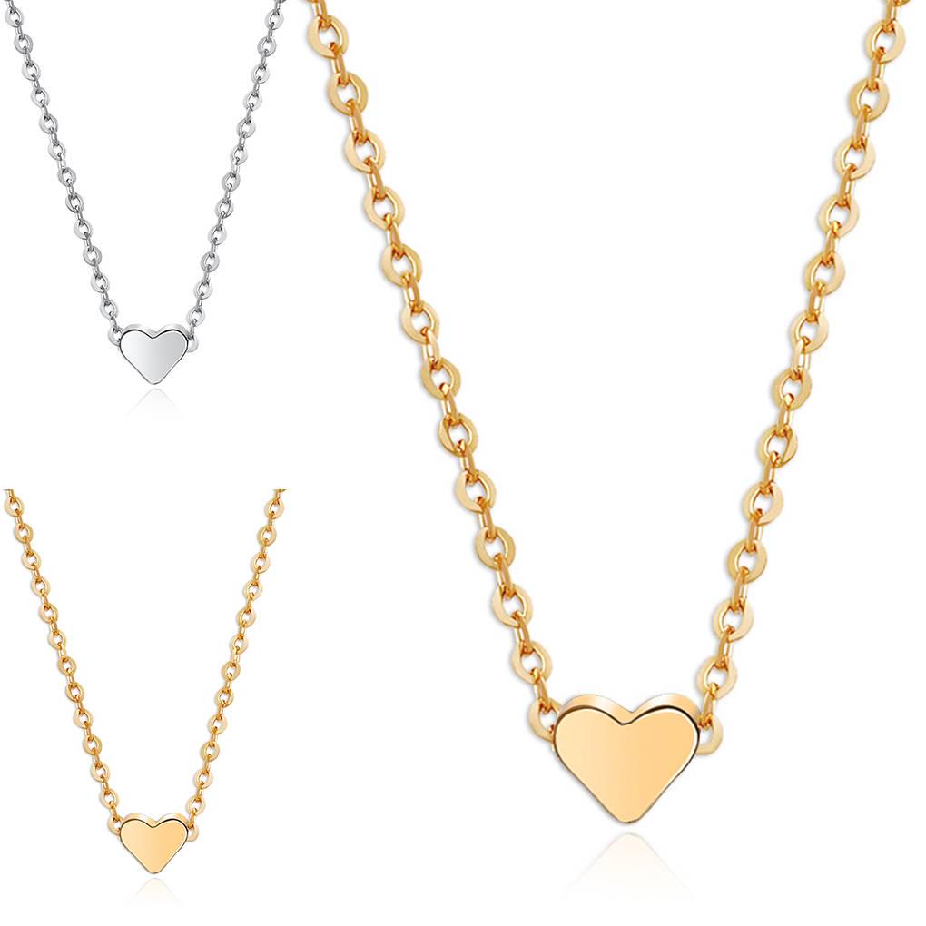 Herzanhänger Damen Mädchen Verstellbare Legierungskette Schmuck Geburtstagsgeschenk