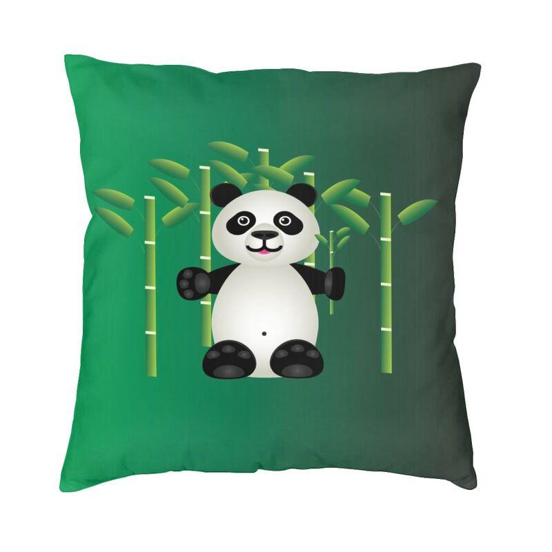 Kawaii Panda Bear Patterns Cushion Cover Sofa Home Decor Animal Cartoon Square Throw Pillow Case 45X45