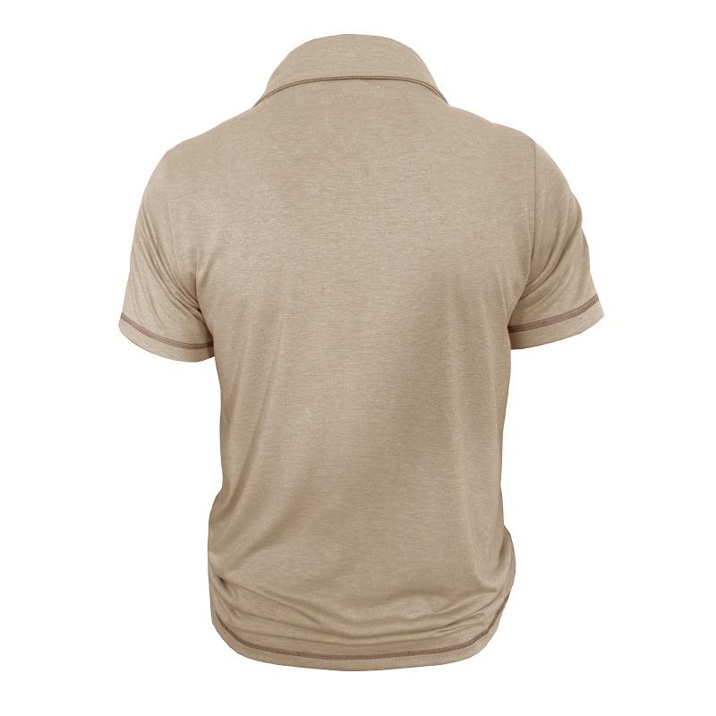 Maglietta Polo Casual da Uomo Taglie Forti con Colletto Reversibile, Maniche Corte, Tasca, Bottoni