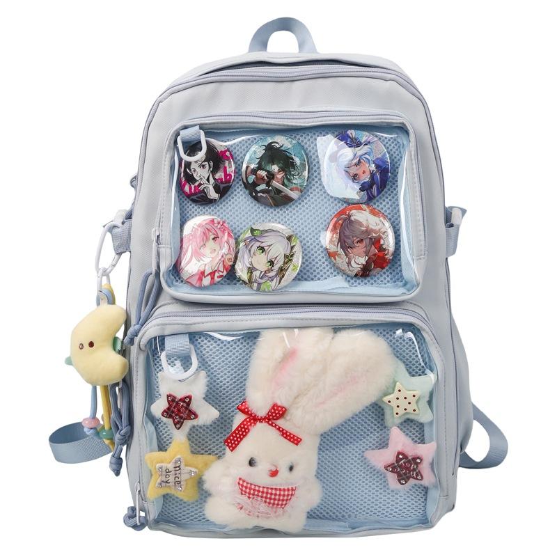 New Transparent Backpack Lightweight and Simple Middle School Students Backpack Korean Casual Large Capacity Backpack