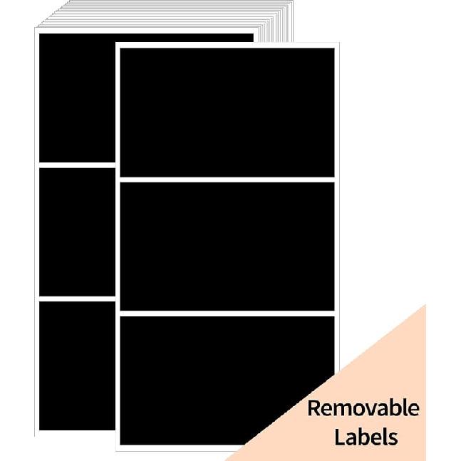 STARLIBOO Removable Colored Labels Stickers, 3X5 Inch Removable Large Label Stickers for Moving Boxes and Storage B- Waterproof- Tear Resistant