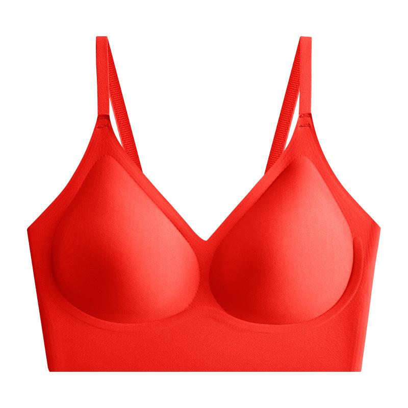 

Невидимое бесшовное нижнее белье без размера для женщин, без косточек, с гелевой полоской, собирающее маленькую грудь, тонкий жилет-бра-ковер average size: 85-70 kg