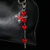 Playful Red Candy Pouch Keyring Heart Shaped Alloy Resin Accessory  Ideal For Keys Gifts Decoration Hanging Charm