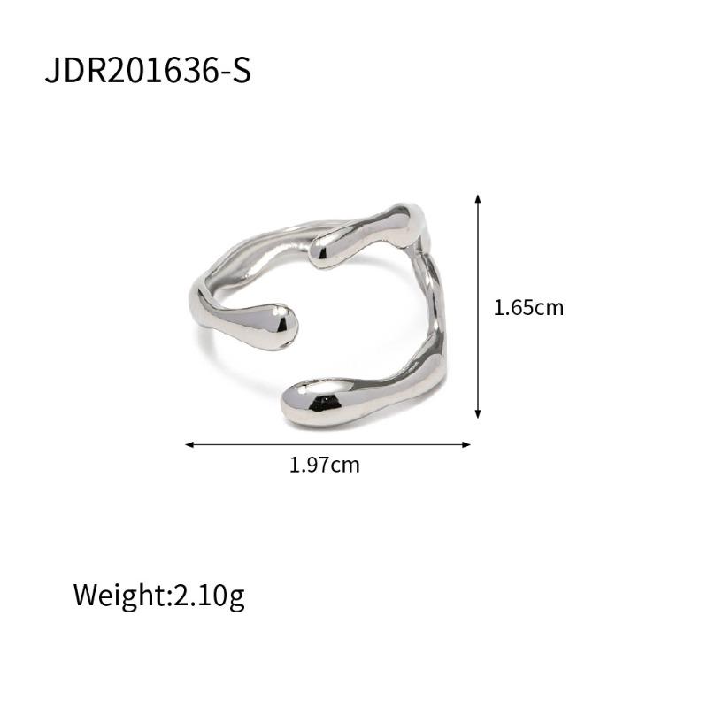 Stainless Steel Exaggerated Opening Ring, High-end Finger Ring, Titanium Steel Hand Accessory