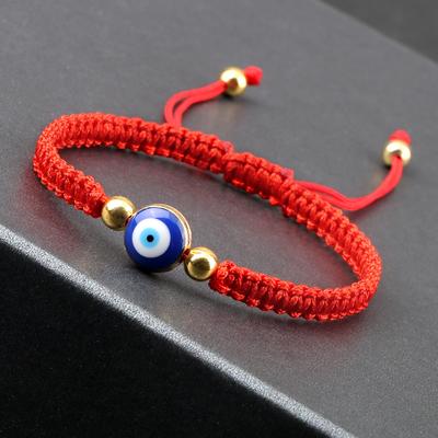 Módní Lucky Red String Evil Eye náramek Zlaté tlusté lano Ručně tkané nastavitelné šperky přátelství Hamsa náramek Ženy muži