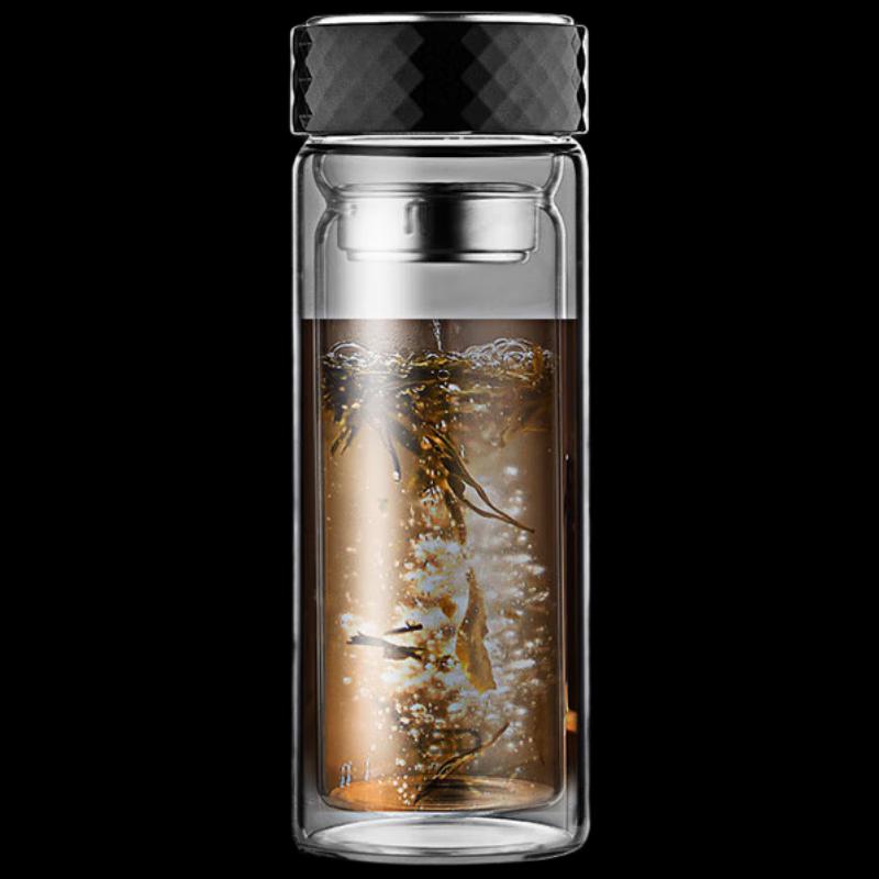 Aishida Lingyun Series 320ML Double-Layer Portable Glass Mug