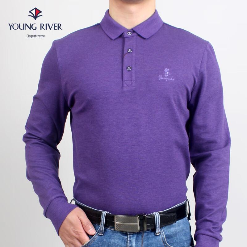 

Мужская рубашка-поло с длинным рукавом в стиле business casual S