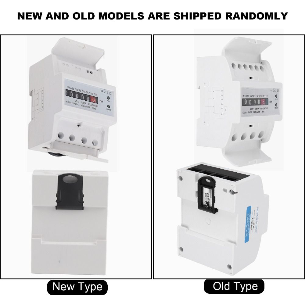 High Accuracy 1 Phase 2 Wire Single Phase Meter 4P 230V 5 (80) A Single Phase Energy Meter Rail Energy Meter Power Measurement