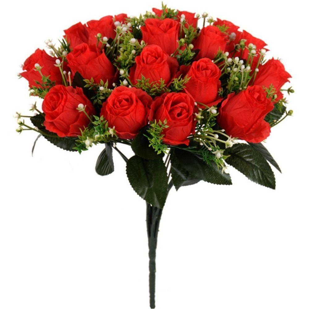 18 Köpfe Echte Glücksblume 10 Farben Natürlich Simulierte Rose Kristallgras Strauß Heimdekorativ