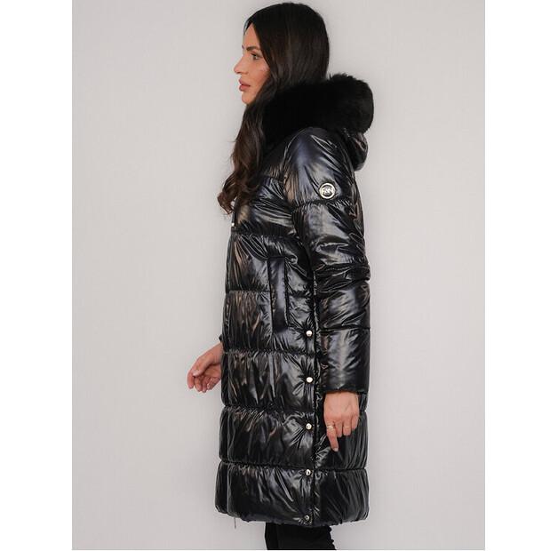 Куртка пуховая с Капюшоном с Мехом FAN LEATHER