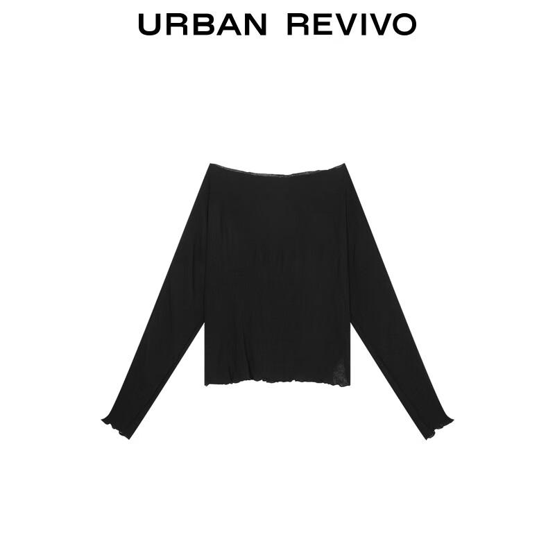 UR 2025 Autumn Women's Off-Shoulder Ruffle Blouse