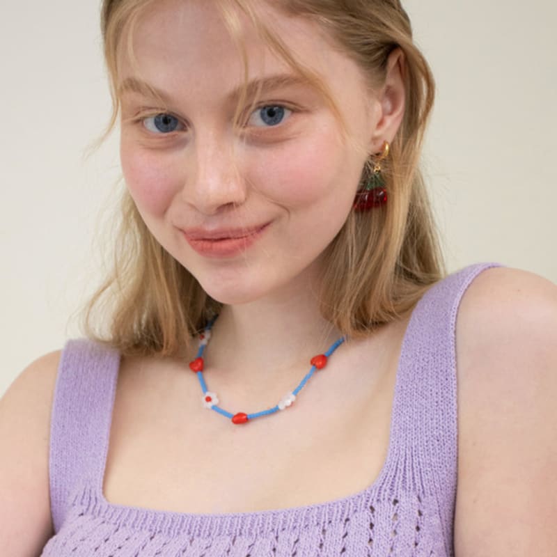 FANTASTIC PLANET color pop flower & heart necklace